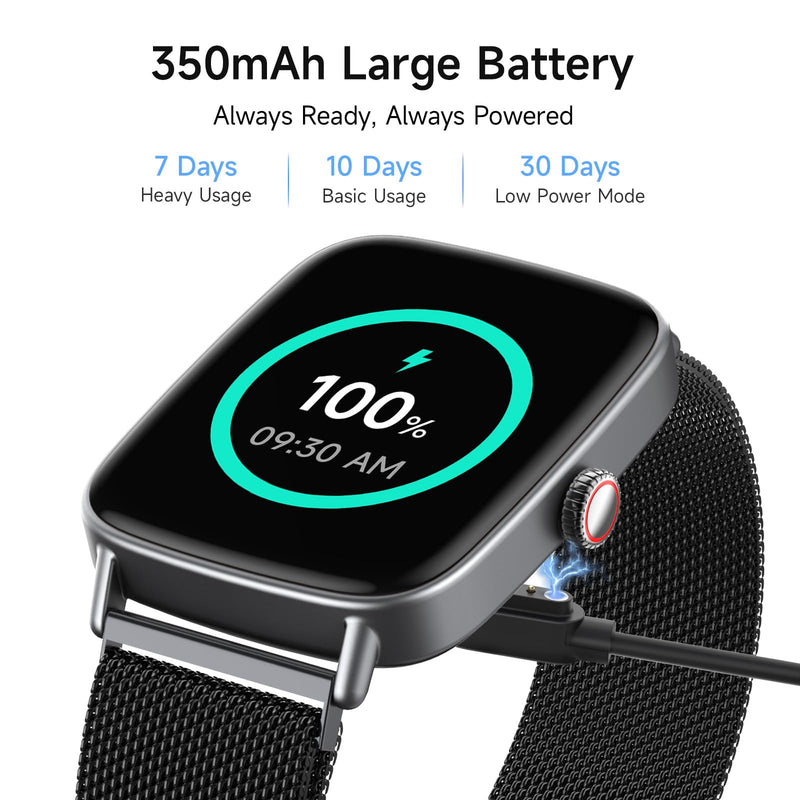 Smart Watch for Women, 1.85" HD Smartwatch Compatible iPhone/Samsung/Android (Answer/Make Calls), 100+ Sport Modes Fitness Tracker with Heart Rate/Sleep/SpO2 Monitor, IP68 Waterproof, Metal Band