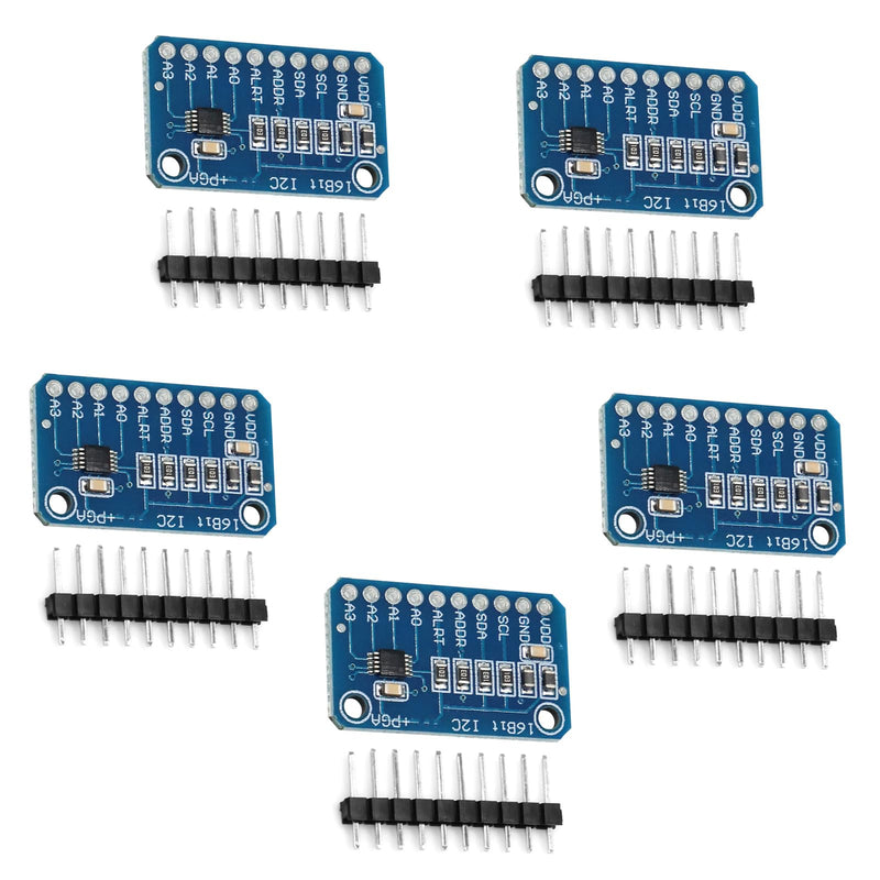 [AUSTRALIA] - QIQIAZI 5 Pieces 16-bit 4-Channel ADC for Analog to Digital Converter Arduino Compatible Development Board Module Analog to Digital Converter 