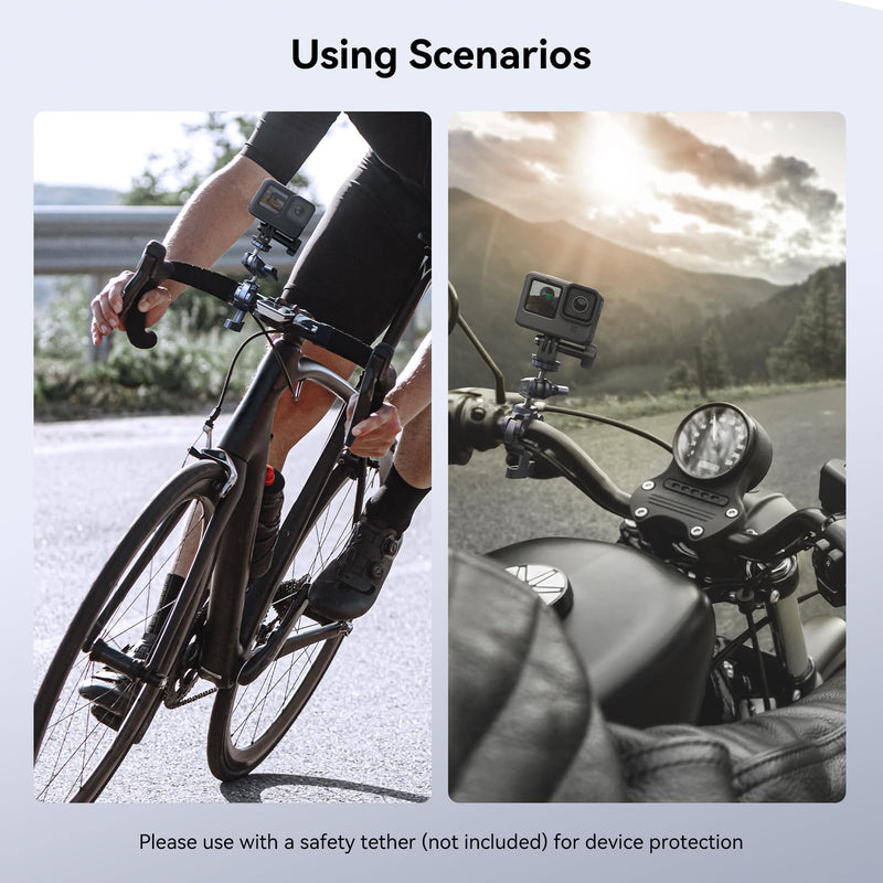 [AUSTRALIA] - SMALLRIG Bike Motorcycle Handlebar Mount for Gopro, Pole and Roll Bar Mount, CNC All-Metal 22-32mm for Action Cameras Gopro, Insta360 and DJI - 4191 