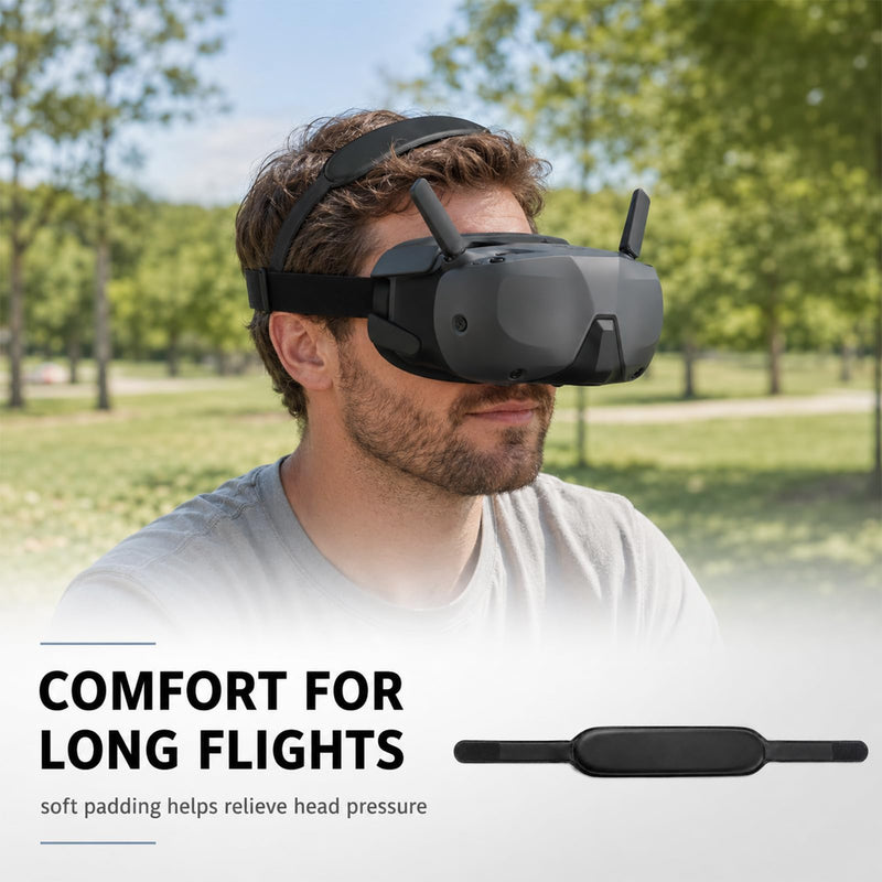 Headband Fit for DJI Goggles N3,Easy to Wear,Comfortable Pu Leathe Head Brace Belt Decompression,Decompression Headwear