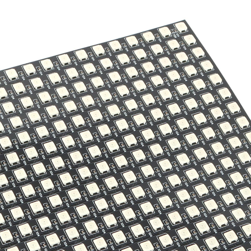 Ieron RGB Panel WS2812B 16 x 16 Pixels, Flexible Module, Individually Addressable Full Colour DC5V Smart Light Display for Creative Installations and Projects