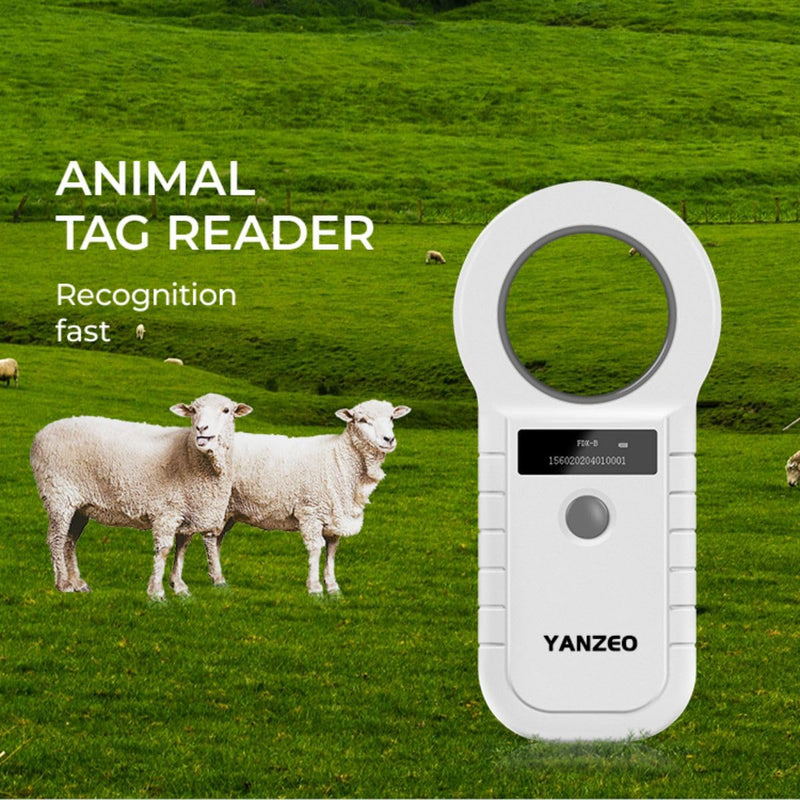 Yanzeo Pet Microchip Reader 134.2KHz/125KHz 15 Digits Pet Microchip Scanner for Dogs Cats FDX-B (ISO 11784/11785) Ar180c