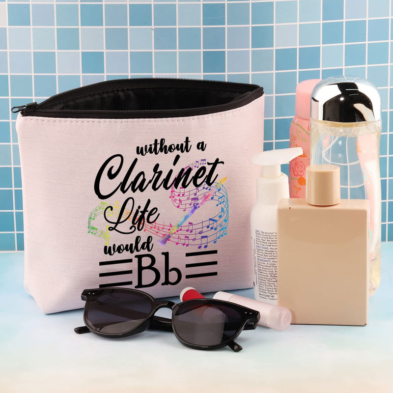 BDPWSS Clarinet Gift Clarinet Player Gift Clarinet Lover Gift Without A Clarinet Life Would Bb Makeup Bag Clarinet Teacher Gift (My Clarinet Life) My Clarinet Life