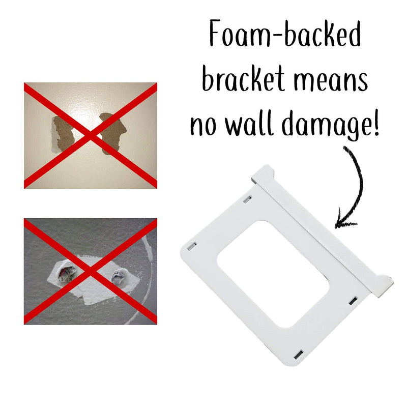 [AUSTRALIA] - The No-Screwups Remote Control Holder by Mount Genie (White): Wall Mount with No Damaging Screws or Tape. Installs in Seconds on Any Light Switch. Great for TV, Ceiling Fan and Roku Remotes. White 