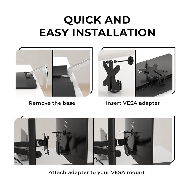 HumanCentric VESA Mount Adapter Compatible with Dell Monitors & More | Fits S2318H, S2318HN, S2318HX, S2318NX, S2319H, S2319HN, S2218H, S2319NX, S2418HN, S2418HX, S2418NX, S2419H, S2419HN, S2419NX