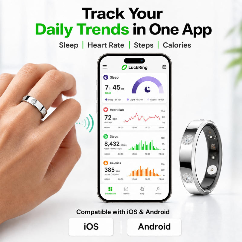 Smart Ring for Women Fitness Ring Health Ring with Diamonds Fitness Tracker with Heart Rate Sleep Monitor for Android iOS gold 7