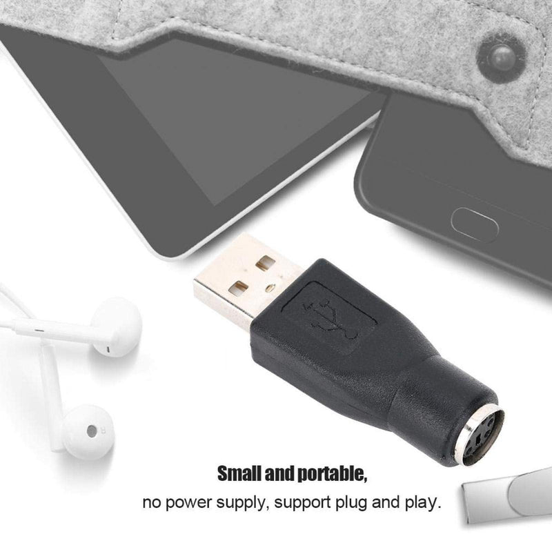 ASHATA PS-2 to USB,5PCS USB Male to for PS/2 Female Adapter Converter for Keyboard Mouse with for PS/2 Interface,PS/2 Male Converter Changer Adapter Small and Portable