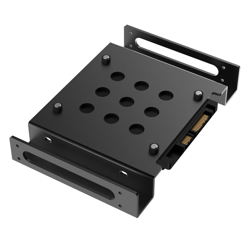 ORICO Aluminum 5.25 Inch to 2.5 or 3.5 Inch Internal Hard Disk Drive Mounting Kit with Screws and Shock Absorption Rubber Washer- Black