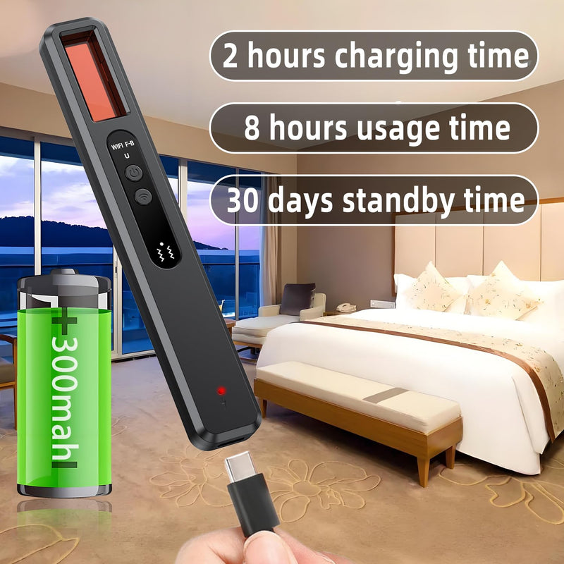 Hidden Camera Detectors Camera Detector - Magnet Detector Vibration Detecting RF Wireless Signal Scanner for Home/Office/Travel/Hotel, 4 Levels Sensitivity 4 Modes