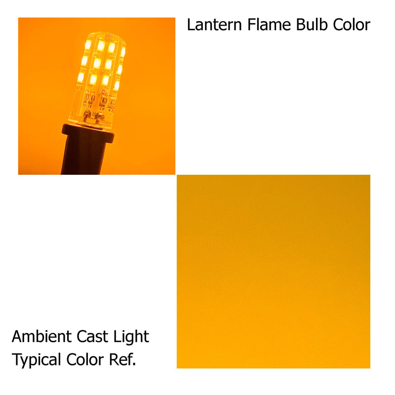 Lantern Flame Bulb Kit 1900 Kelvin Amber Orange Stage Themed Entertainment Escape Rooms 100 Lumens 12 Volts DC Battery Operated