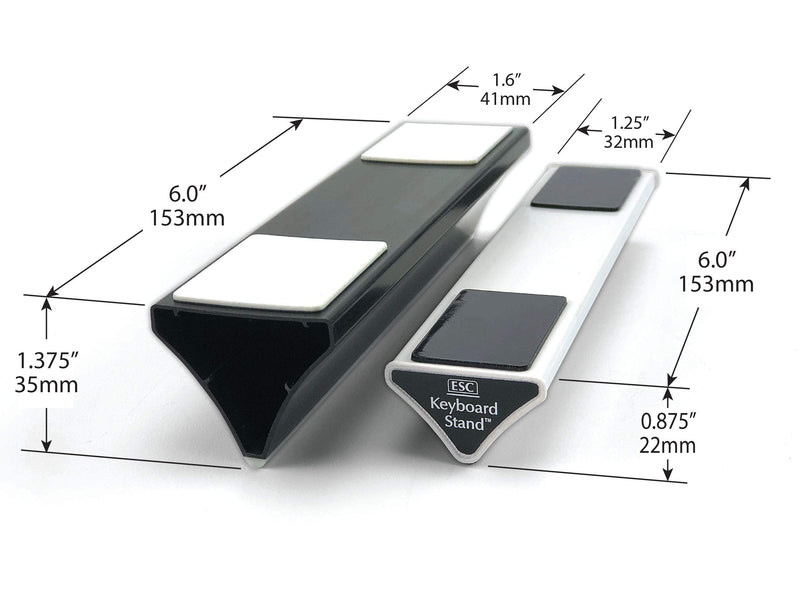 ESC Computer Keyboard and Laptop Stand, Variable Ergonomic Angles and Tilt, Two Sizes of Stands Included, Compatible with Most Keyboards, Repositionable Micro Grip Pads