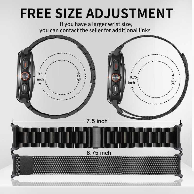 GOLDTOLUCK Compatible with Samsung Galaxy Watch 7 Band Ultra 47mm (2024) Men Women