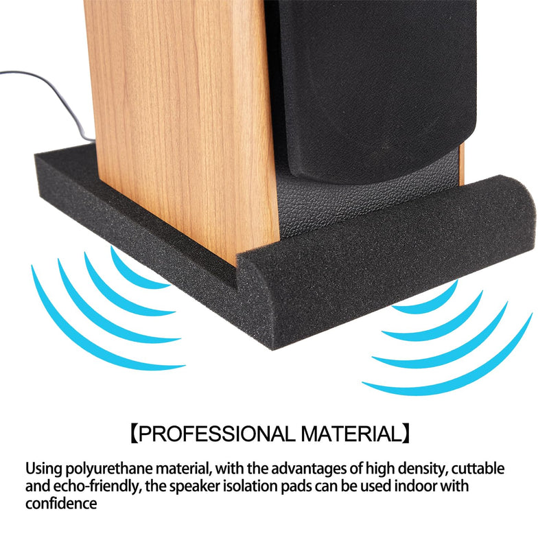 [AUSTRALIA] - Studio Monitor Isolation Pads,High-Density Speaker Pads Suitable for 5 Inch Speakers for most Speaker Stands (Pack of 2,Black) 
