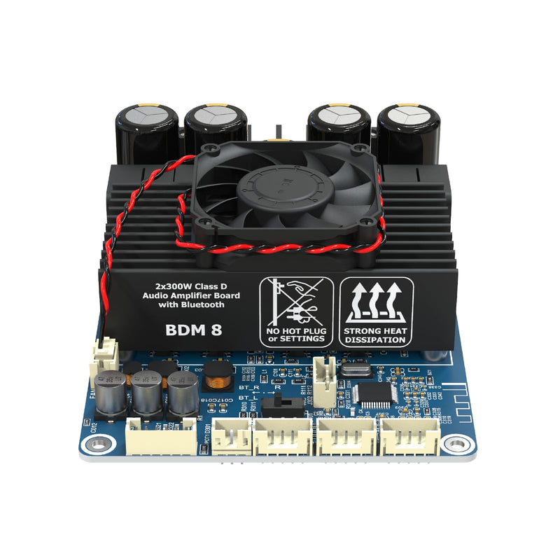 TPA3255 DSP PC UI 300W x 2 Stereo Bluetooth 5.3 High Power Audio Amplifier Board, DC18-48V AUX Input with Volume Control for Home Theater and Speakers DIY BDM8