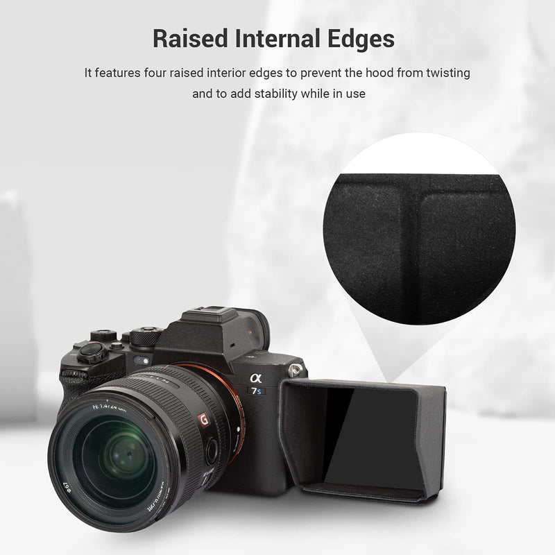 SmallRig Screen Hood Sun Hood Sunshade for Sony Alpha 7 IV / A7S III / A7C / A7CR / A7C II/ZV-E1 / ZV-E10 / ZV-1F / ZV-1 II/ZV-1 / FX3 Camera - 3206