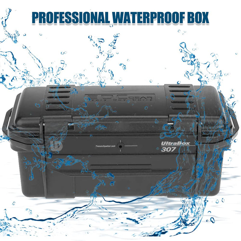 Eboxer 3 Sizes Protective Waterproof Case, Outdoor Shockproof Storage Case, with Sponge, for Loading Smartphone Hard Drive, and Other Small Electronic Devices C 7.9x3.9x3.2in