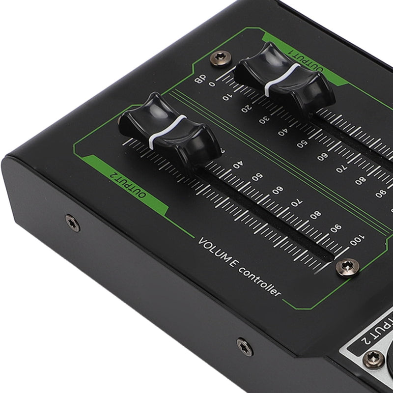 Passive Monitor Volume Controller, XLR 1 Input 2 Output Passive Stereo Studio Controller, High Precise 70Mm Fader, Controller for Studio & Home Audio System