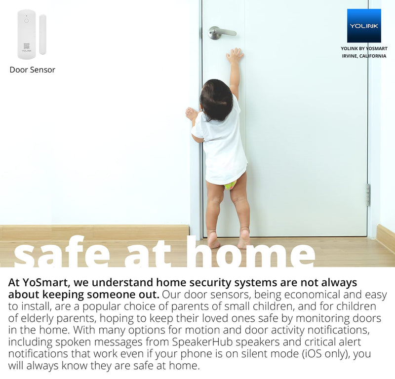 [AUSTRALIA] - YoLinK LoRa Smart Door Sensor Starter Kit: 1/4 Mile Open-Air Range, Door Left-Open Reminders, Text/SMS, Email, App alerts, 5 Years Battery Life, Alexa, IFTTT, Home Assistant 