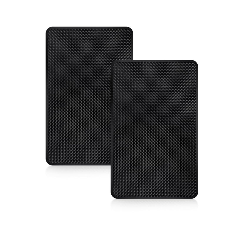 2 Pack Car Dashboard Anti-Slip Rubber Pad, Car Dashboard Non Slip Mat, Black Grid Anti Slip Sticky Pad for Cell Phone, Sunglasses, Keys Electronic Devices (7.5"x 4.7") 7.5"x 4.7"