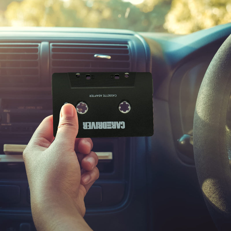 Car and Driver Cassette Aux Adapter for Car | Wired 3.5MM Universal AUX Plug for Smartphones, MP3 Players, 31” Cable | Cassette Adapter for Car | Cassette Deck | Cassette Tape Aux Cord for Car, Black