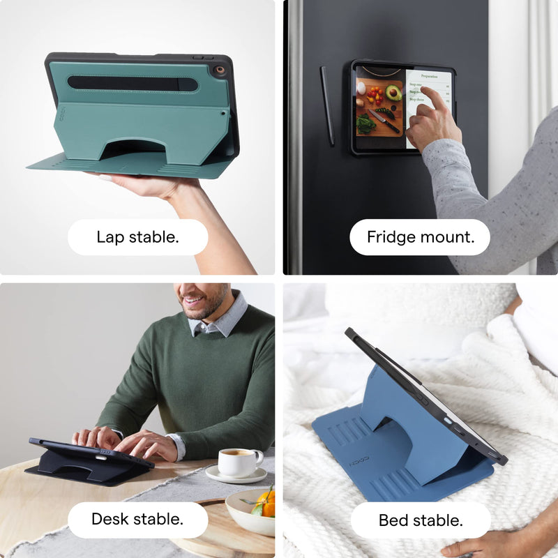 ZUGU CASE for iPad 10.9 Inch 10th Gen (2022) Slim Protective Case - Magnetic Stand & Sleep/Wake Cover (Model #s A2696, A2757, A2777) - Stealth Black