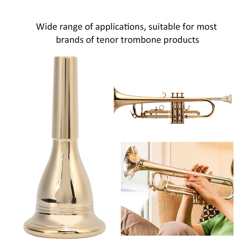 13.3 mm Horn Mouthpiece Copper Tuba Horn Mouthpiece Durable Gold or Silver Musical Instrument Mouthpiece for Bass Tuba (Gold)