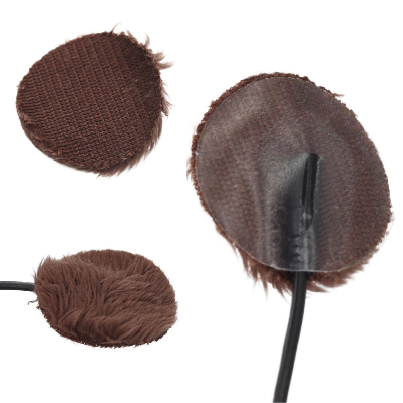 URSA Plush Circles - 5mm length short fur LAV covers. Reusable & Super Soft. 25mm Diameter (100x Circles, Brown) 100x Circles