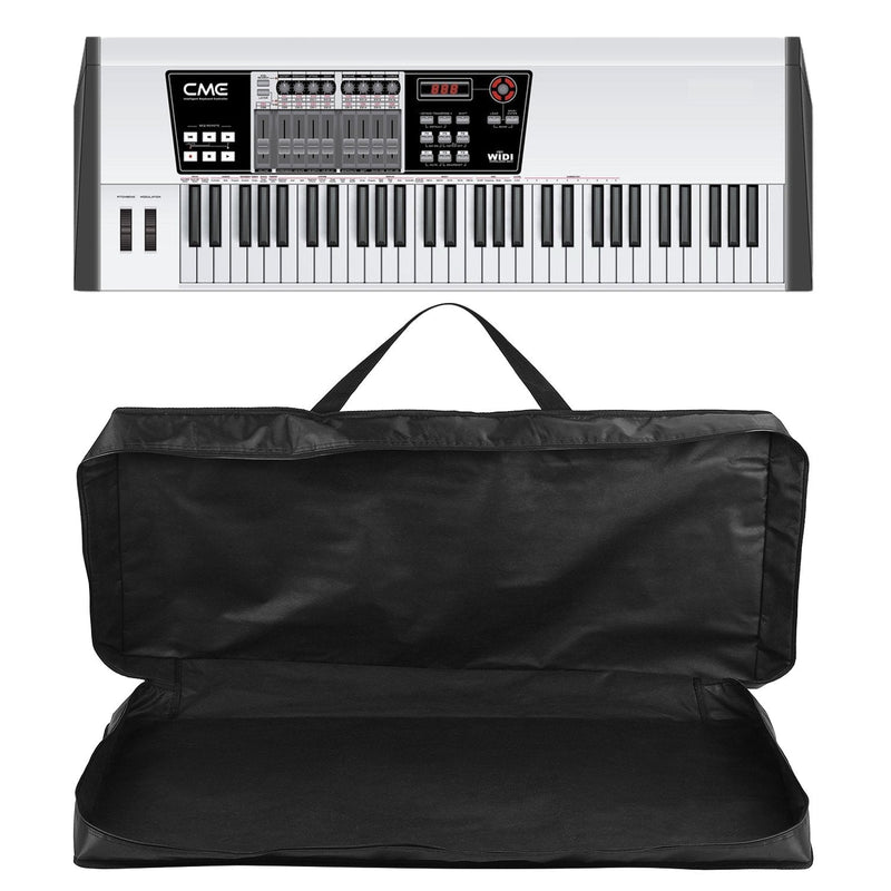 Flexzion Piano Keyboard Gig Bag (61 Key Note) Digital Electronic Keyboard Waterproof Soft w/Carrying Handle, Pockets, Adjustable Shoulder Strap, Music Storage Accessories for Concert Tour Travel