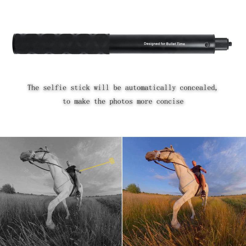 Invisible Selfie Stick 1/4 Inch Screw Compatible with Insta360 ONE X3 ONE X2 ONE R, ONE, GO 2 and many more