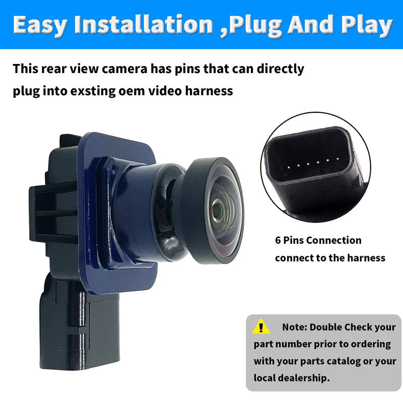 DM5Z-19G490-A Rear View Back Up Parking Assist Camera Compatible with Ford C-Max Energi C-Max Hybrid 2013 2014 2015 2016 Replaces DM5Z19G490A DM5Z-19G490-B