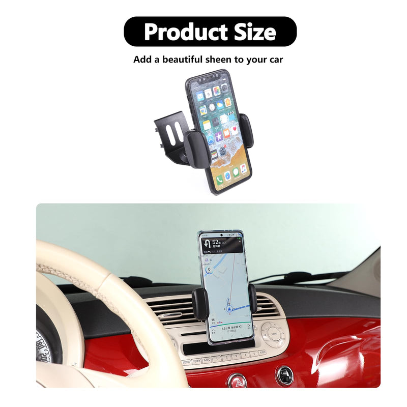 HAPPYHORSE Car Phone Mount Compatible with Fiat 500/500 Abarth 2010-2015 Central Control Air Vent Phone Holder Phone Mount Accessories (Style C)