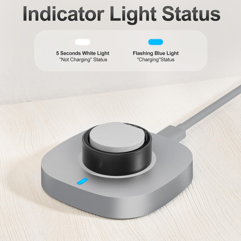 Charger Compatible with Ultrahuman Ring Size 6 | Fast Charging Dock Portable Charger with USB-C Cable for Ulrahuman Ring Air (Not Compatible with Ultrahuman Ring Pro)
