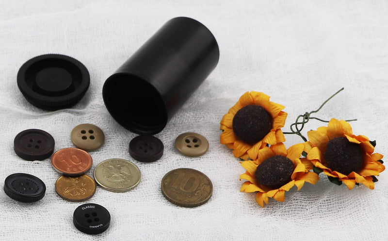 72 Pcs Film Canisters ,35MM Empty Camera Reel Containers, for Rockets, 8 OZ, 2" H, 1" W, Plastic, Films Developing Processing Tube, Roll Case, Small Accessories, Storage (Black)