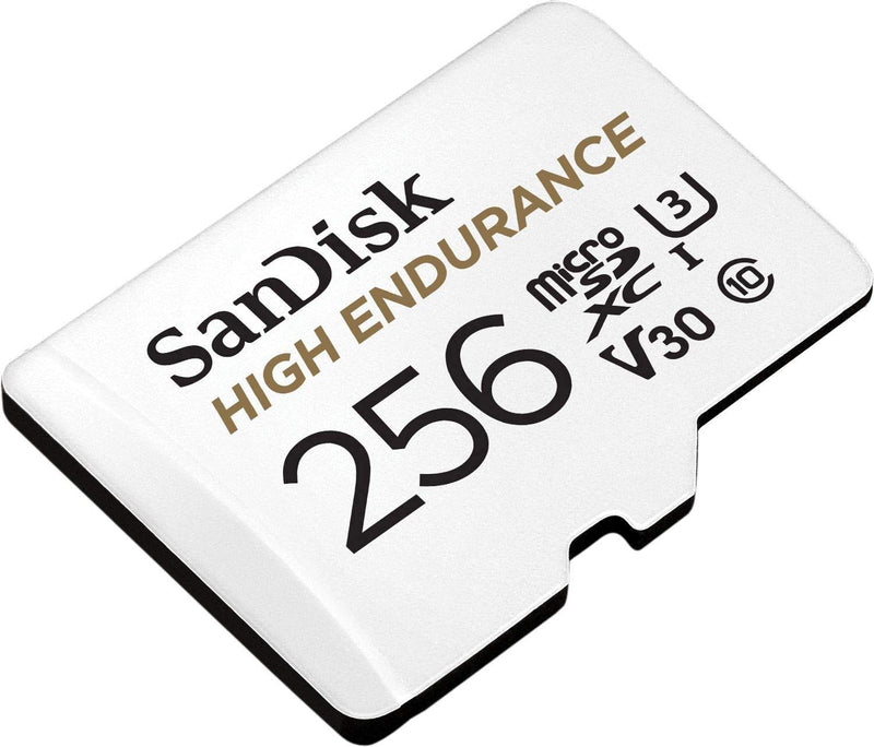 SanDisk 256GB High Endurance Video MicroSDXC Card for Dash Cams Works with Garmin Mini 2, 47, 57, 67W Series (SDSQQNR-256G-GN6IA) Bundle with Everything But Stromboli SD & Micro SD Memory Card Reader