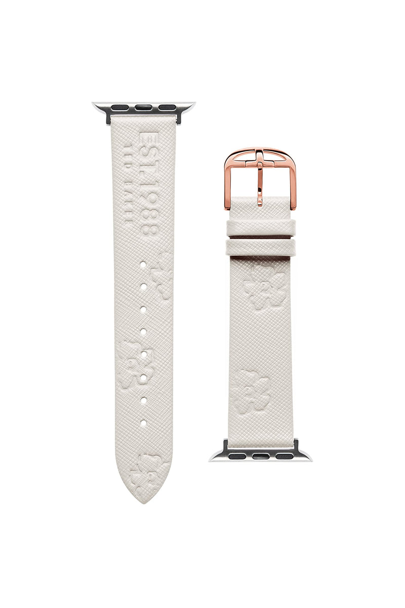 Ted Baker Cream Saffiano Leather Strap Llogo & Magnolias for Apple Watch® (Model: BKS38S208B0)