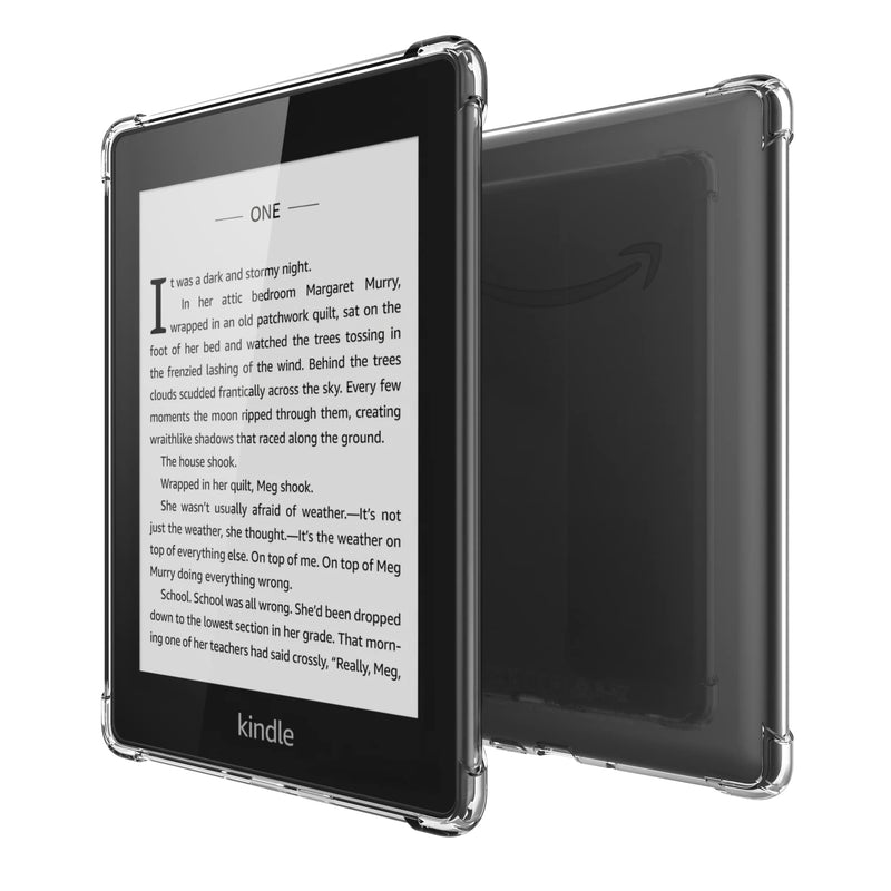 BOZHUORUI Clear Case for Older Kindle Paperwhite Prior to 2018 (5th/6th/7th Generation, 2012-2017 Release,Model EY21 & DP75SDI) - Lightweight TPU Transparent Soft Back Cover Shell (Clear)
