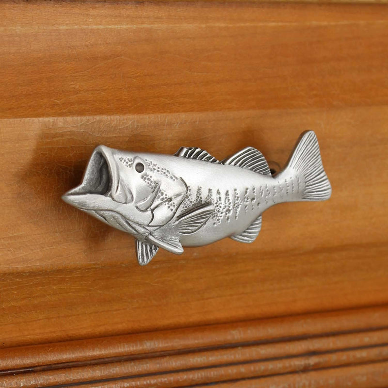 Costello Coastal - Bass Cabinet Knob (Left Facing) - Artist Designed Pewter Hardware Left Facing