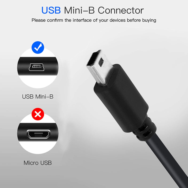 Mini USB OTG Cable for Digital Cameras - USB A Female to Mini USB B 5 Pin Male Adapter Cable 1 Pack