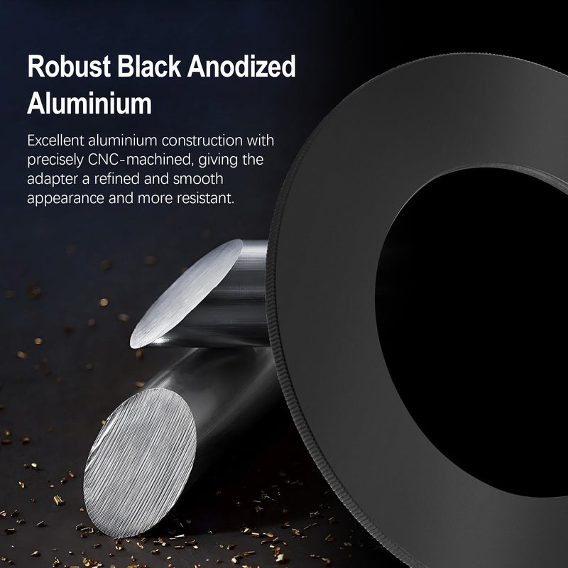 Astromania M48x0.75 Female Rotation Lock Ring Telescope Adapter, Metal Aluminum Telescope Accessories to Mount to Adapter with M48/2 Inch Male Thread for Astronomical Telescope