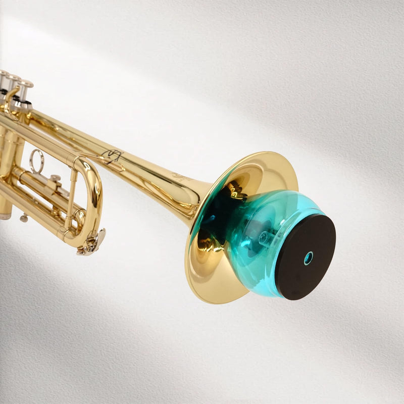 Trumpet Practice Mute - Lightweight Trumpet Accessory - 80% Volume Reduction - Blue - Fits All Trumpets