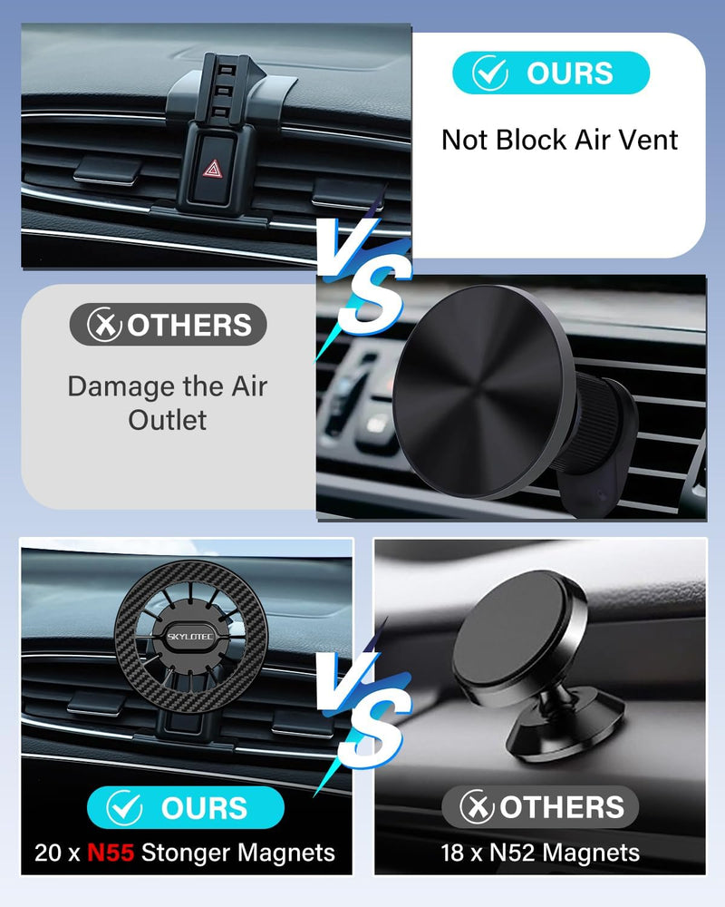 SKYLOTEC Magnetic Car Phone Holder for Toyota Camry 2007-2011 Accessories | Automobile Cradles Magnet 6th Gen Camry Cell Phone Mount for MagSafe iPhone Samsung 2007-2011 Toyota Camry