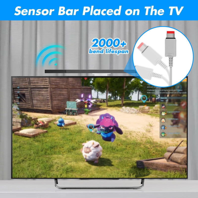 [AUSTRALIA] - LA NREUCETS 4 in 1 Wii Sensor Bar - Wii HDMI Adapter, HDMI Converter, Wii Power Cord AC Adapter, 4.92FT High Speed HDMI Cable Compatible with Nintendo Wii Accessories Sensor Bar+Adapter+HDMI Converter+Cable 