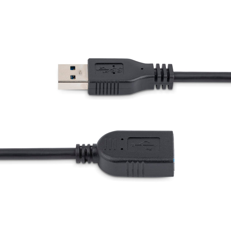 StarTech.com 4-Port USB 3.0 SuperSpeed Hub with Power Adapter - 5Gbps & 6in Short USB 3.0 (5Gbps) Extension Adapter Cable (USB-A Male to USB-A Female)