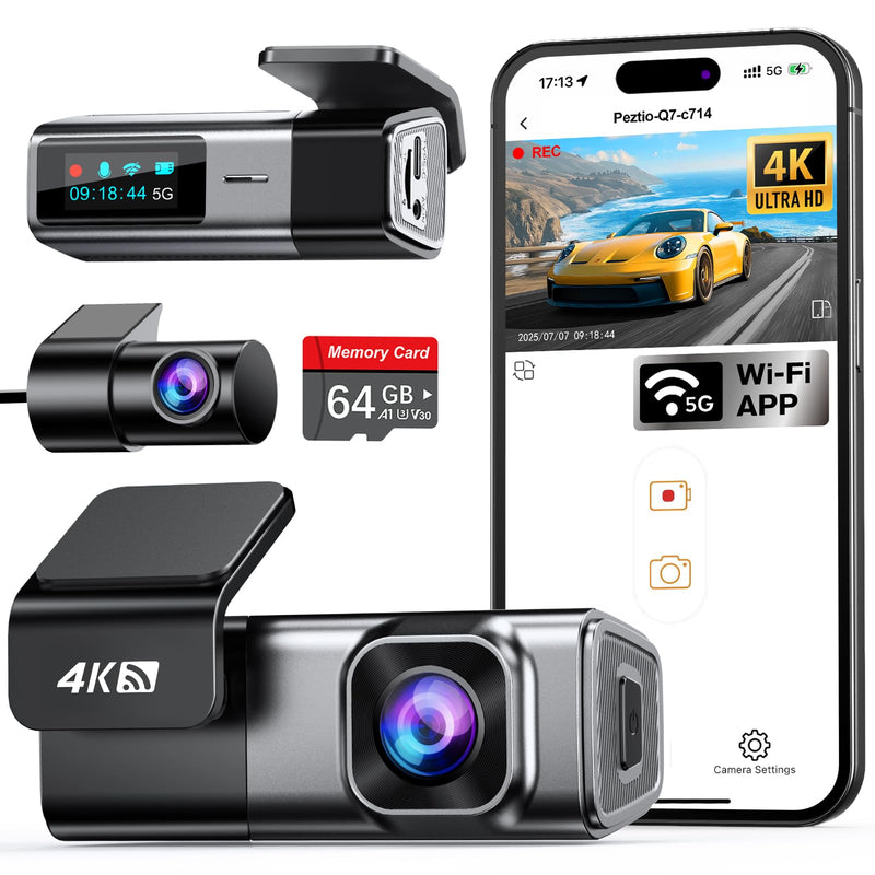 Bundle: Q7 Dash Cam & USB A to C Cable