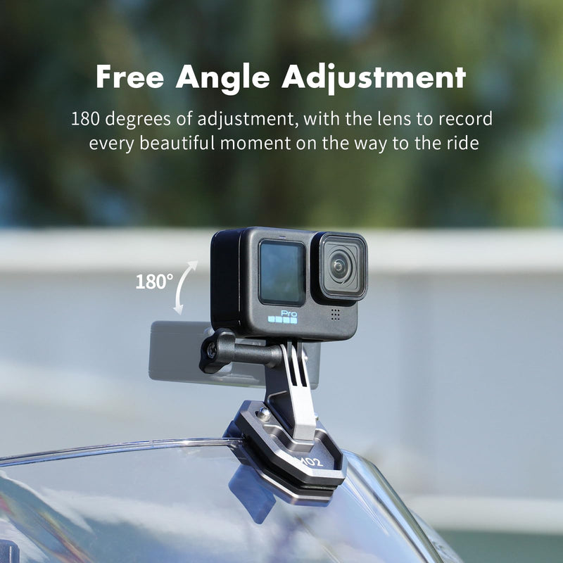 [AUSTRALIA] - SEASKY M02 Motorbike Motorcycle Windscreen Clamp Mount Accessories All Aluminum CNC for Gopro Hero 13 12 11 10 9 8 7 for DJI Action 6 5 4 3 2 for insta360 Ace Pro 2 Sports Action Camera 