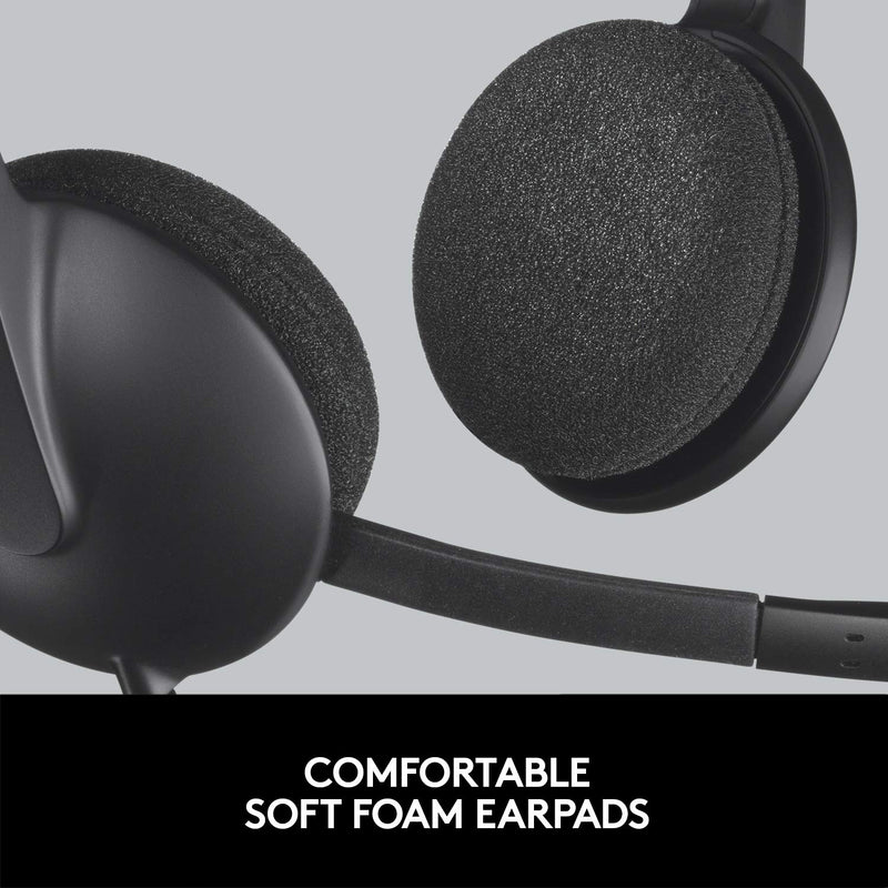 [AUSTRALIA] - Logitech USB Headset H340, Stereo, USB Headset for Windows and Mac - Black (Pack of 1) Standard Packaging 