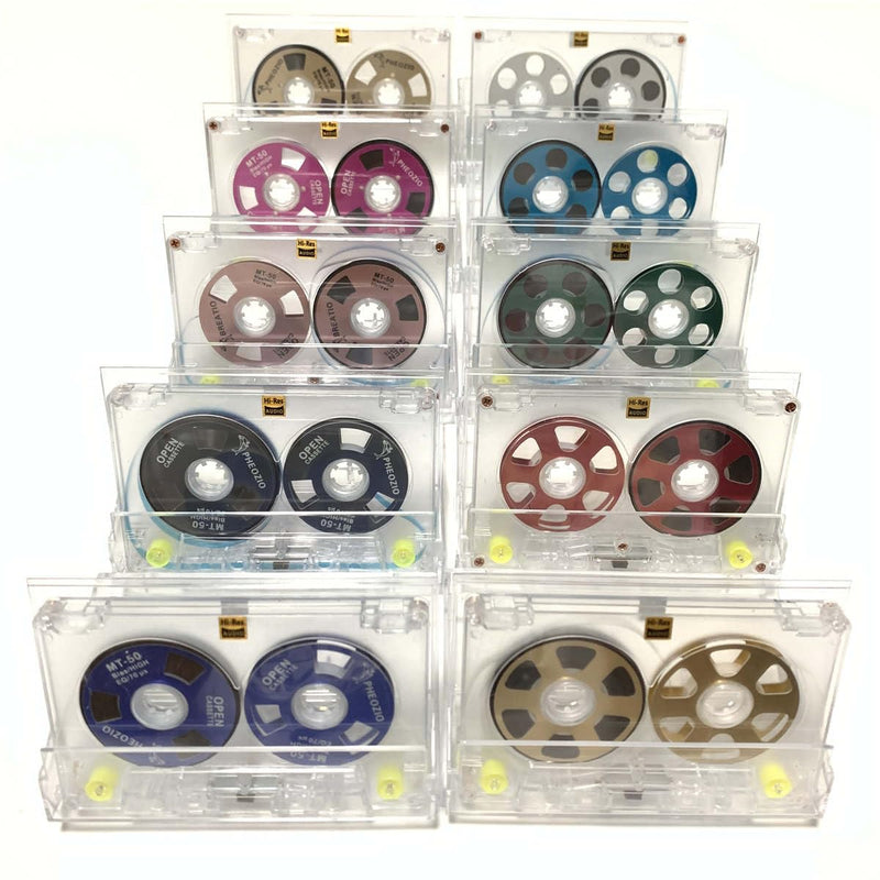 Generic Reel to Reel Blank Audio Cassette Tape for Music Recording - Normal Bias Low Noise - 48 Minutes - Transparent Acrylic - 1 Pack Blind Box Includes 1 of 54 Styles