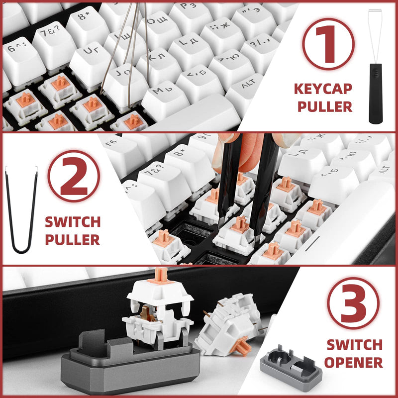 RUNJRX Keyboard Lube Kit JRX 205G0 0.53oz/15g,Keyboard Switch Pad for PCB,Switch Film for MX Kailh Gateron Switch,Keyboard Tools with Keycap Puller Tools kit-4