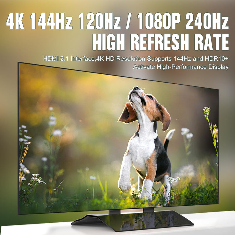 HDMI Switch 4K@120hz，2 in 1 Out switcher Splitter 4Kx2K@120hz，4K@144hz,1080p@240hz,HDMI 2.0b 2x1,Aluminum Shell, Compatible with PS4 PS5, Xbox, Fire Stick, Apple TV, Roku, PC, TV