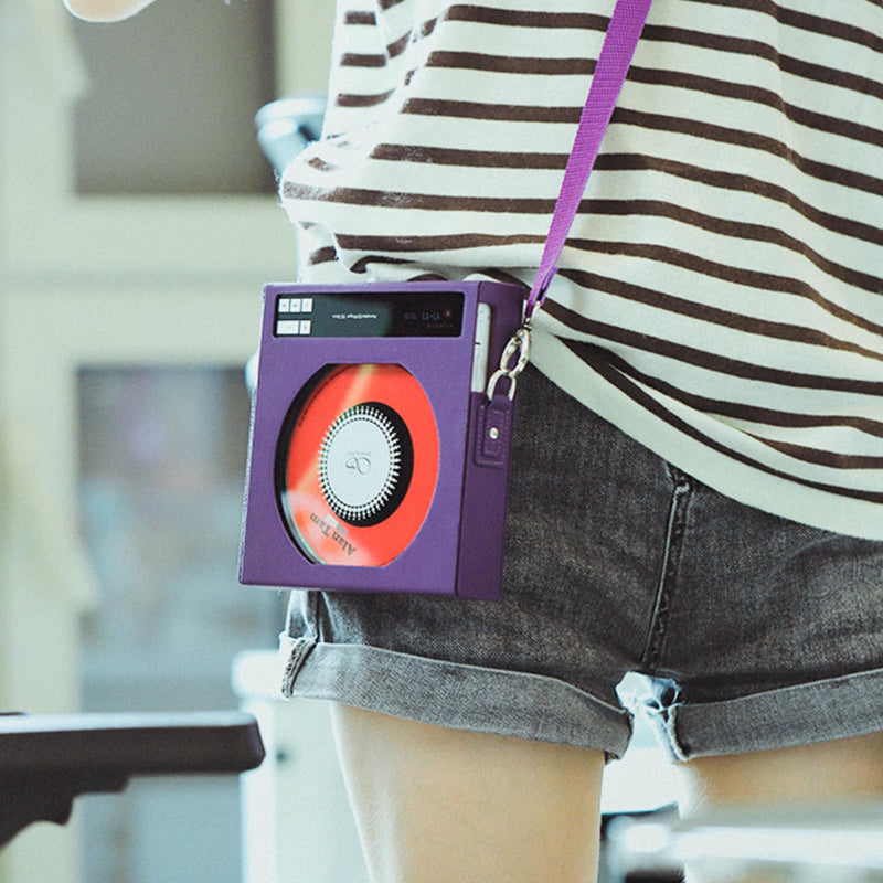 SHANLING EC Zero CD Player Leather Case, Special Protective Case for EC Zero T Portable CD Player, PU Leather Material, Purple